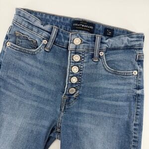 Lucky Brand Bridgette High Rise Button Fly Skinny Ankle Jeans Women‎ Size 0/25